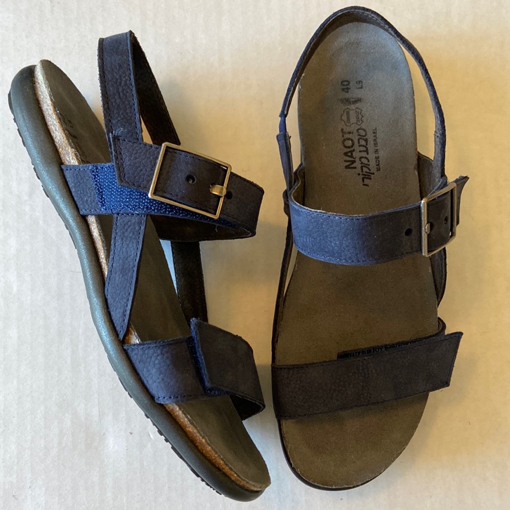 Naot Norah Navy Nubuck Sandals